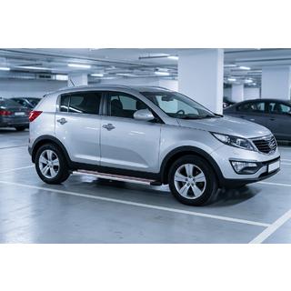 Boční prahy Maya Red-Grey (2 ks, hliník) Kia Sportage 2010–2015 fotografie 1
