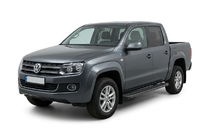 Volkswagen Amarok 2010–2022 Boční nášlapy Maya V1 Black (2 ks, hliník) fotografie 1