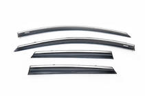 Toyota Auris 2012–2018 Okenní deflektory s chromovanou lištou Niken (2012-2015, HB/SW, sada 4 ks) fotografie 2