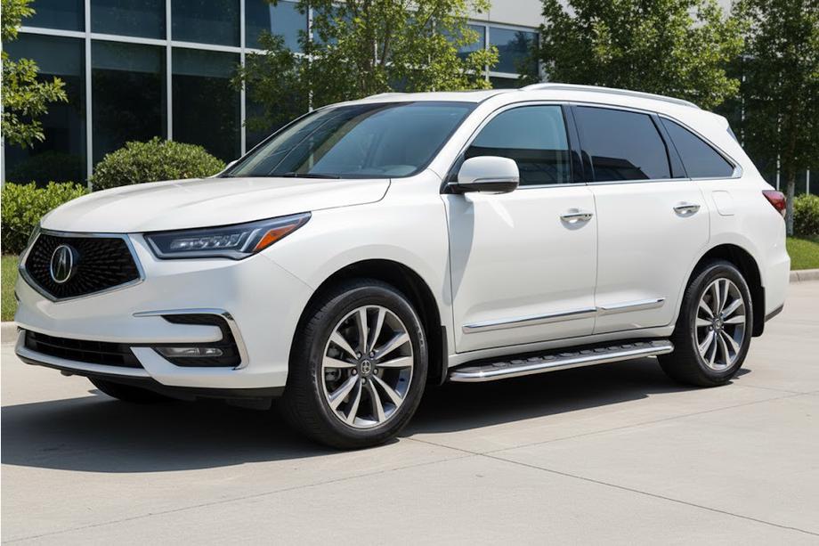 Acura MDX 2013–2020 Boční prahy Maydos V1 (2 ks, hliník ↗ nerez) Image