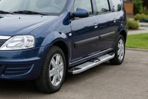 Dacia Logan MCV 2004–2014 Boční nášlapy Mevsim Grey (2 ks, hliník) fotografie 1