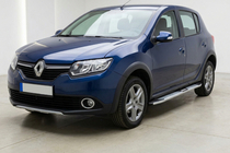 Dacia Sandero 2013–2020 Boční nášlapy Mevsim Grey (2 ks, hliník) fotografie 1