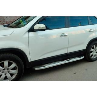 Boční nášlapy Mevsim Grey (2 ks, hliník) Kia Sorento II XM 2009–2014 fotografie 1