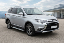 Mitsubishi Outlander 2012–2021 Boční nášlapy Mevsim Grey (2 ks, hliník) fotografie 1