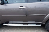 Mitsubishi Pajero Sport 2008–2015 Boční nášlapy Mevsim Grey (2 ks, hliník) fotografie 1