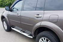 Mitsubishi Pajero Sport 2008–2015 Boční nášlapy Mevsim Grey (2 ks, hliník) fotografie 3
