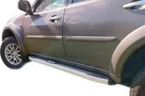 Mitsubishi Pajero Sport 2008–2015 Boční nášlapy Mevsim Grey (2 ks, hliník) fotografie 8