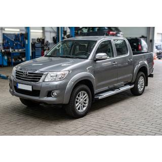 Boční nášlapy Mevsim Grey (2 ks, hliník) Toyota Hilux 2006–2015 fotografie 1
