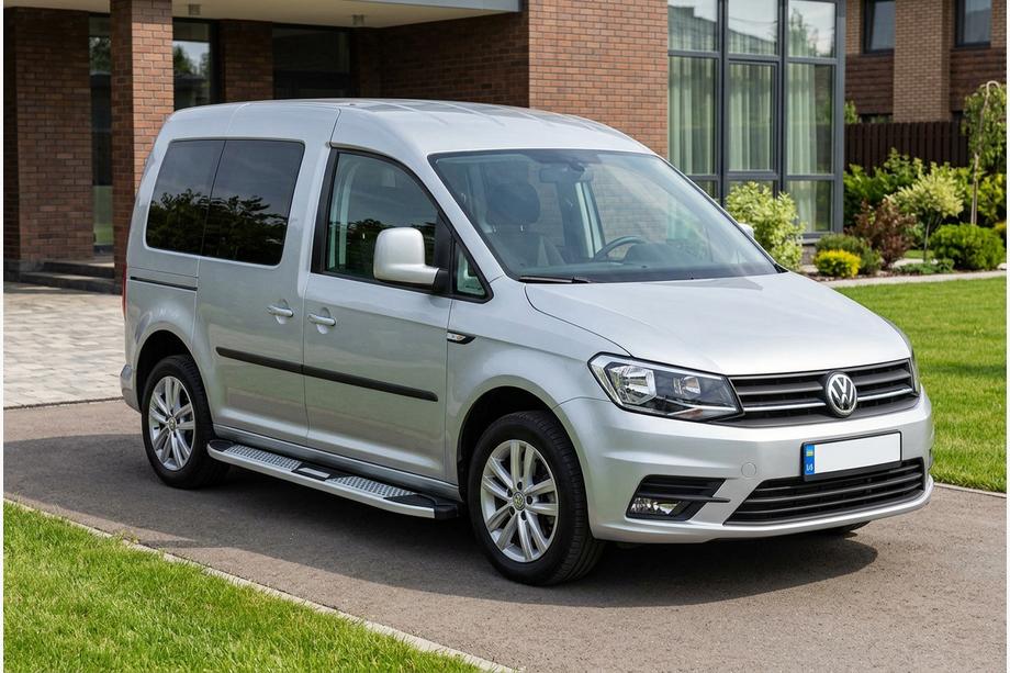 Volkswagen Caddy 2015–2020 Boční nášlapy Mevsim Grey (2 ks, hliník) Standardní základna Image