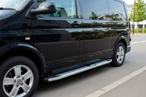 Volkswagen T5 2010–2015 Boční nášlapy Mevsim Grey (2 ks, hliník) krátký rozvor fotografie 1