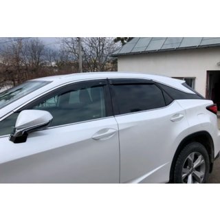 Ofuky oken s chromovou lištou Short (4 ks, HIC) Lexus RX 2016–2022 fotografie 1