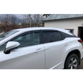 Ofuky oken s chromovou lištou Short (4 ks, HIC) Lexus RX 2016–2022 fotografie 1