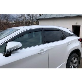 Ofuky oken s chromovou lištou Short (4 ks, HIC) Lexus RX 2016–2022 fotografie 4