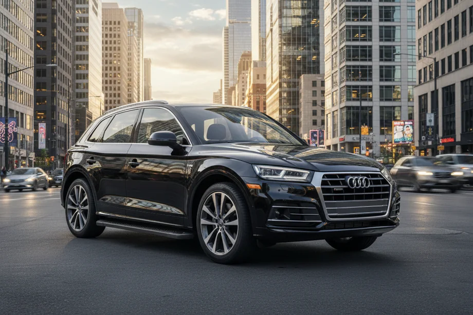 Audi Q5 2017–2025 Boční prahy Allmond Black (2 ks, hliník) Fotografie 1