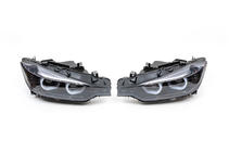 BMW řada 3 F30/F31 2012–2019 Přední xenonové světlomety s LED obrysovým světlem 2012-2015 (2 ks) Černá fotografie 3