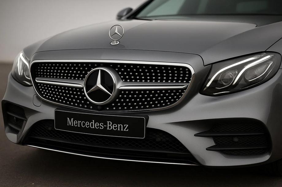 Mercedes E-class W213 2016–2023 Přední maska Diamond Silver (pro Avantgarde/AMG-Line/E43 AMG/E53 AMG 2016-2020) Bez držáku pro kameru Image