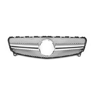 Predni maska chladice AMG Silver (2015-2018) Mercedes A-сlass W176 2012–2018 fotografie 2
