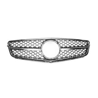 Přední maska chladiče AMG Silver Mercedes C-class W204 2007–2015 fotografie 2