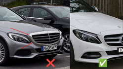 Mercedes C-Class W205 2014–2021 Přední maska C63 design (pro Avantgarde/AMG-Line/C43 AMG) fotografie 4
