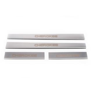 Prahové lišty Carmos V1 (4 ks, nerez) Jeep Cherokee/Liberty 2007–2013 fotografie 2