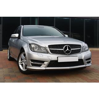 Přední maska chladiče Diamond Silver Mercedes C-class W204 2007–2015 fotografie 1