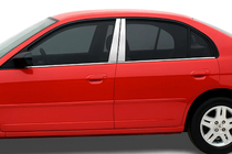 Honda Civic Sedan VII 2001–2006 Nerezové kryty sloupků (4 ks) fotografie 1