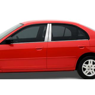 Nerezové kryty sloupků (4 ks) Honda Civic Sedan VII 2001–2006 fotografie 1
