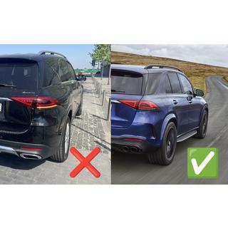 Zadní difuzor s koncovkami výfuku GLE63 Silver (2018-2026) fotografie 4