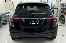 Mercedes GLE W167 2018– Zadní difuzor s koncovkami výfuku GLE63 Black (2018-2026) fotografie 2