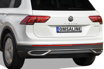 Volkswagen Tiguan 2016–2023 Chromové kryty imitace koncovek výfuku 2020+ (3 ks, nerez) fotografie 1