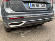 Volkswagen Tiguan 2016–2023 Chromové kryty imitace koncovek výfuku 2020+ (3 ks, nerez) fotografie 4
