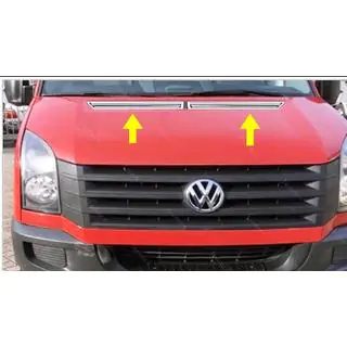 Nerezové lišty na kapotu (2 ks) Volkswagen Crafter 2006–2016 fotografie 1