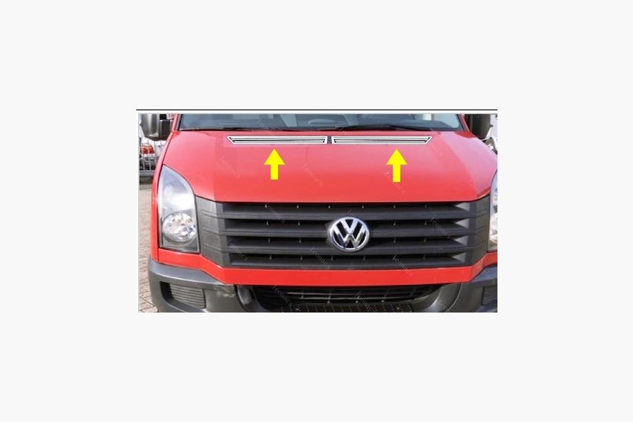 Volkswagen Crafter 2006–2016 Nerezové lišty na kapotu (2 ks) Image