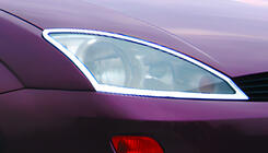 Ford Focus I 1998–2005 Chromové kryty světlometů (2 ks, plast) fotografie 1