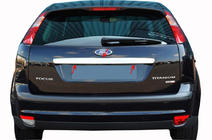 Ford Focus II 2005–2008 Lišta na víko kufru (SW, nerez) Carmos - turecká ocel fotografie 5
