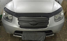 Hyundai Santa Fe 2 2006–2012 Zimní clona masky chladiče 2005-2010 (horní) fotografie 1