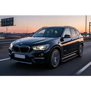Boční prahy Allmond Black (2 ks, hliník) BMW X1 F48 2015–2022 fotografie 1
