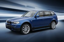 BMW X3 E83 2003–2010 Boční nášlapy Maya Blue (2 ks, hliník) fotografie 1