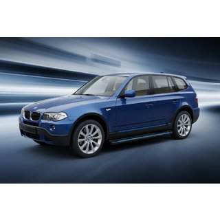 Boční nášlapy Maya Blue (2 ks, hliník) BMW X3 E83 2003–2010 fotografie 1
