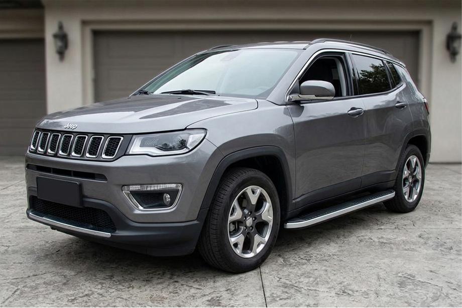 Jeep Compass 2016– Boční nášlapy Tayga Grey (2 ks, hliník) Image