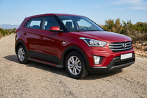 Hyundai Creta 2014–2020 Boční prahy Maya Red (2 ks, hliník) fotografie 1