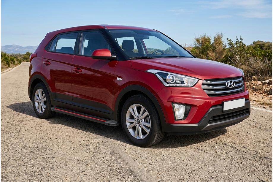 Hyundai Creta 2014–2020 Boční prahy Maya Red (2 ks, hliník) Image