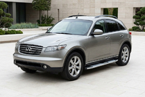 Infiniti FX 2003–2008 Boční nášlapy Mevsim Grey (2 ks, hliník) fotografie 1