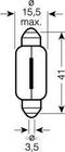 Signální žárovka Osram 6453 C15W 41 mm 24V SV8.5-8 fotografie 2