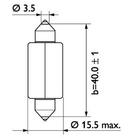 Sufitová žárovka Osram 6480 C18W 41 mm 24V SV8.5-8 fotografie 2
