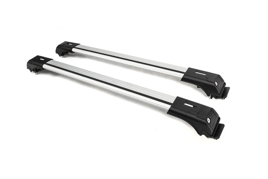 Příčníky na standardní podélné střešní nosiče, uzamykatelné na klíč Skybar V1 (2 ks) do 140 cm, šedé Fotografie 6