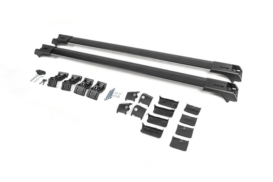 Příčníky na standardní podélné střešní nosiče, uzamykatelné na klíč Skybar V1 (2 ks) do 140 cm, šedé Fotografie 15