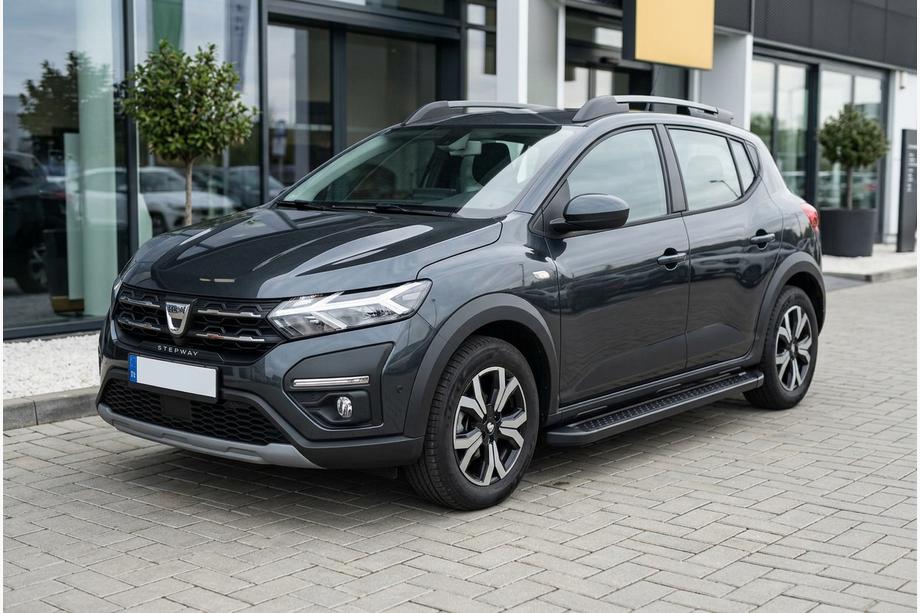 Dacia Sandero 2021– Boční prahy Allmond Black (2 ks, hliník) Image