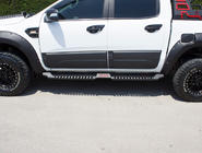 Volkswagen Amarok 2010–2022 Boční nášlapy Dakar V2 bez LED (2 ks, kovové) fotografie 2