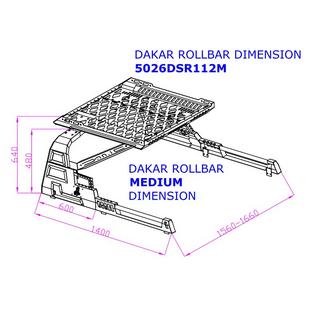 Rollbar s košem Dakar (bez rolet) Toyota Hilux 2015– fotografie 3